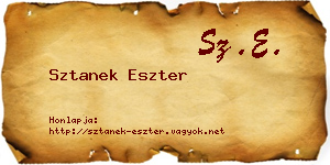 Sztanek Eszter névjegykártya